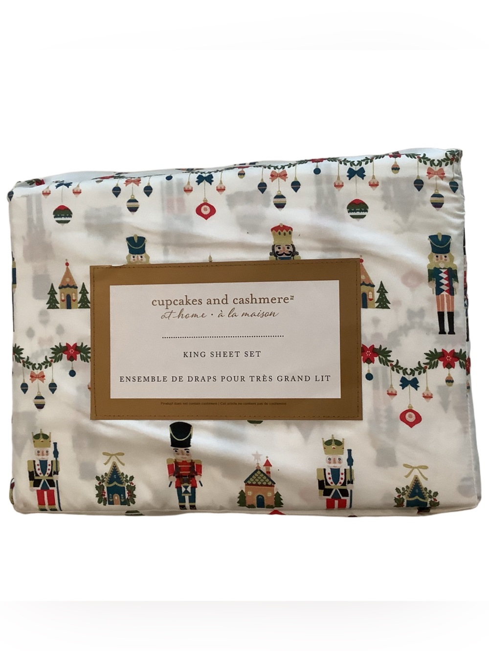 Cupcakes & Cashmere Holiday Nutcracker King Sheet Set New